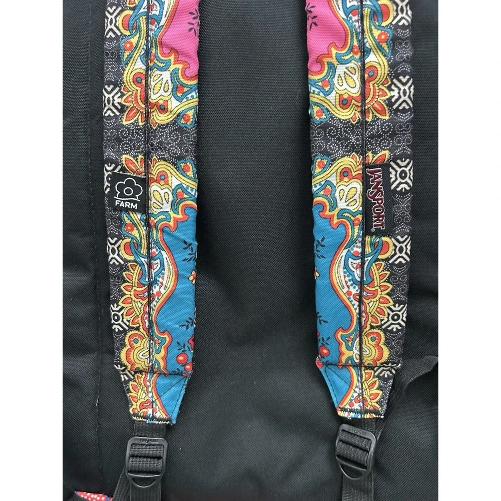 RARE JanSport x FARM Rio Porto Claro Mixed Floral Paisley Backpack Bag School‎